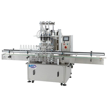 FILLER, Automatic Overflow Liquid Filler, 液體充填機、充填機、液位式多頭自動液體充填機、自動多頭液體充填機